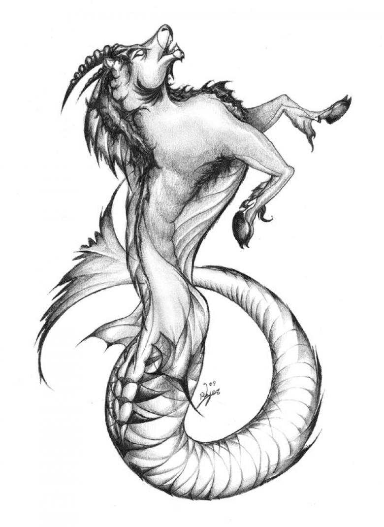 Тату Козерог: фото-идеи, значение, эскизы для девушек и мужчин