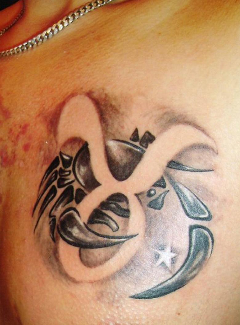 Тату знак зодиака Телец