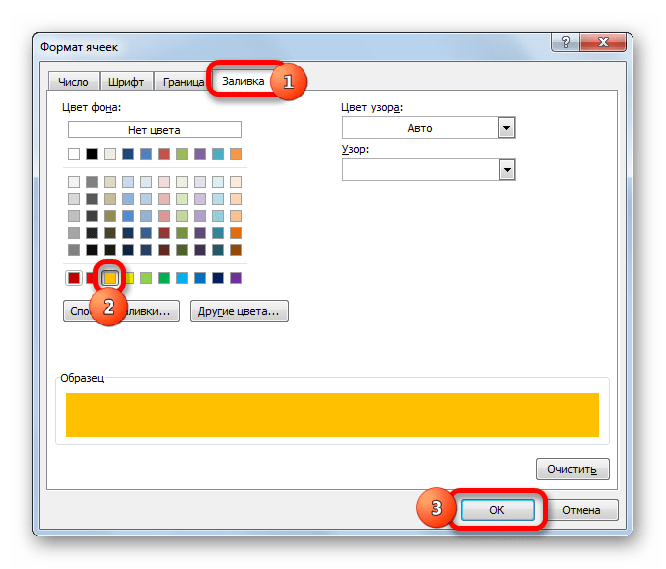 Окно «Формат ячеек» в Microsoft Excel