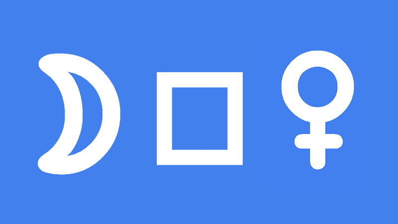 Квадрат Луна Венера