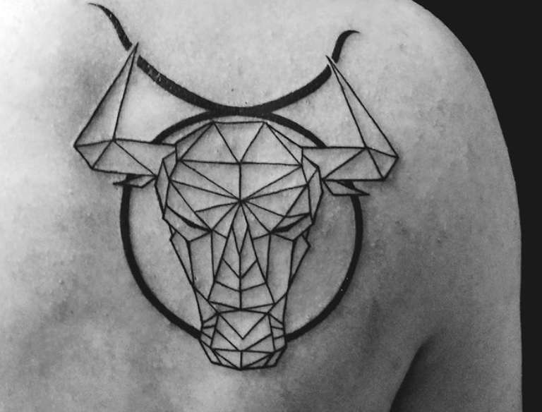 Тату знак зодиака Телец