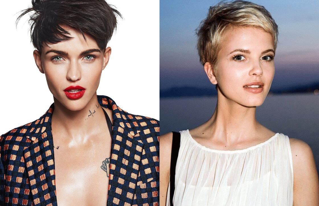 Женские прически для треугольного лица