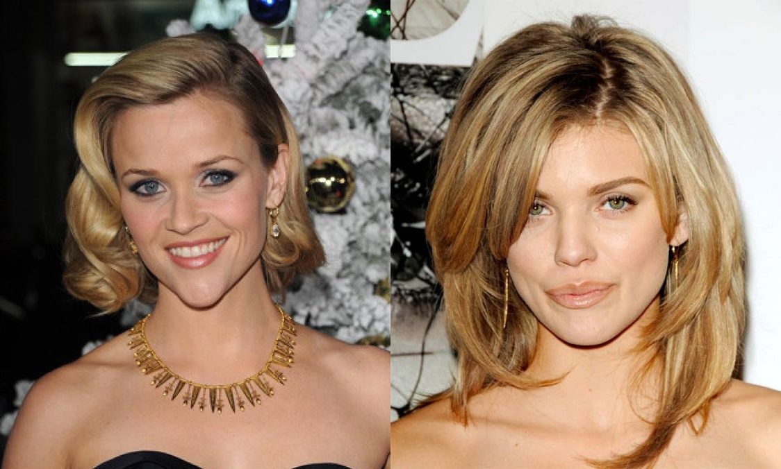 Женские прически для треугольного лица