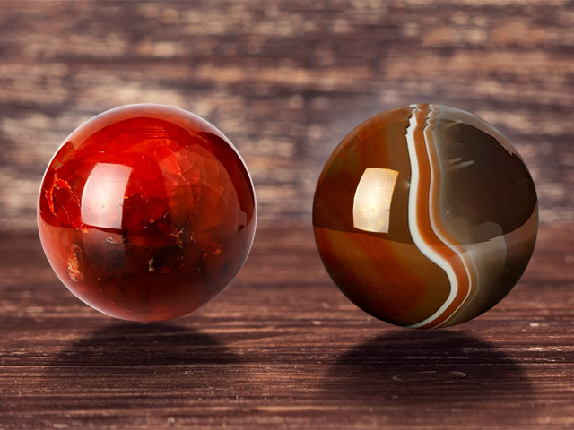 Сердолик и агатовые шарики