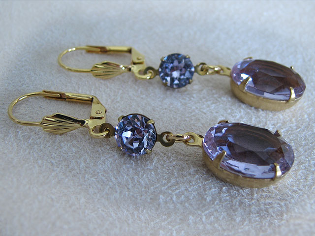 серьги с александритом