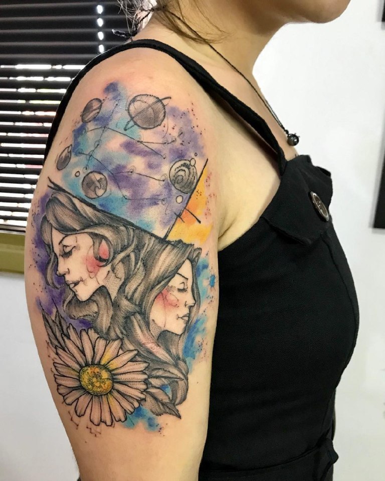 эскизы татуировки близнецы