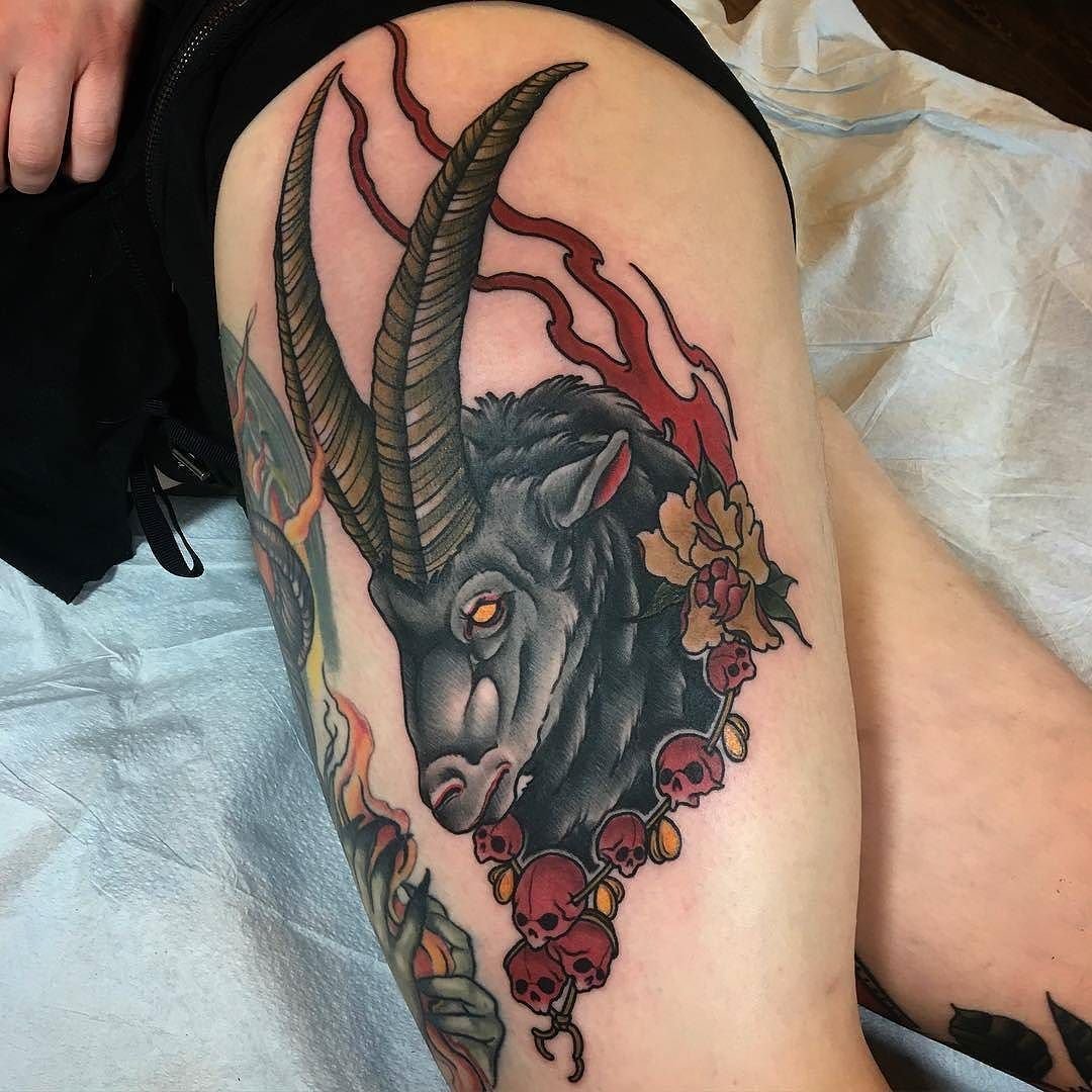 Тату Козерог: фото-идеи, значение, эскизы для девушек и мужчин