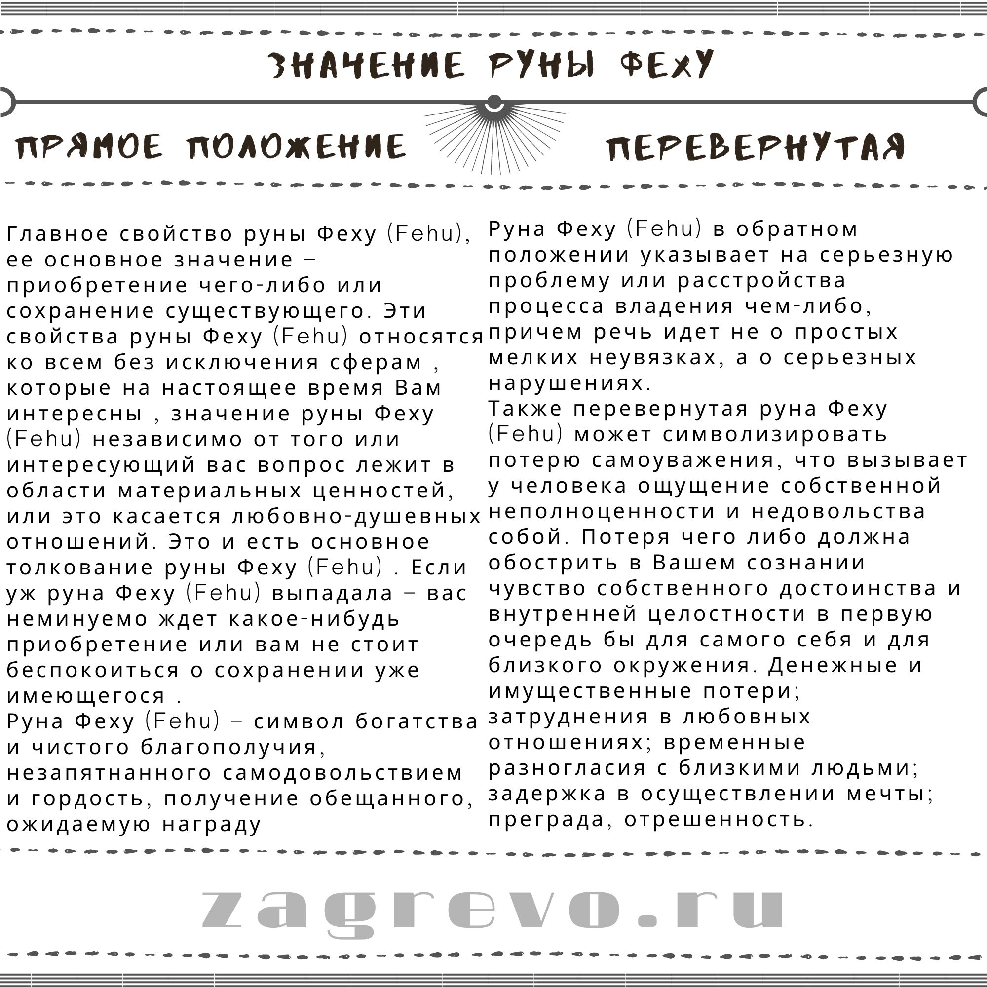 Что искать руна Феху