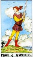 Карта Таро: Паж Мечей