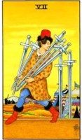Карта Таро: Семерка мечей
