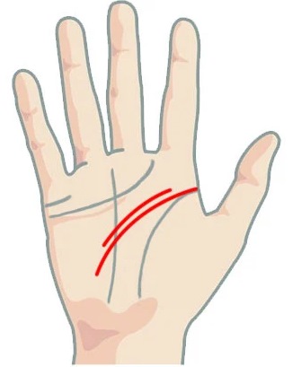 Значение если имеется двойная линия головы при гадании на руке