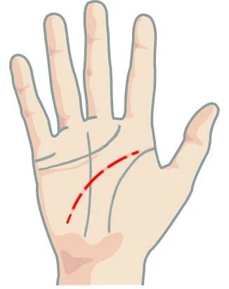 Значение прерывистой линии головы при гадании на руке