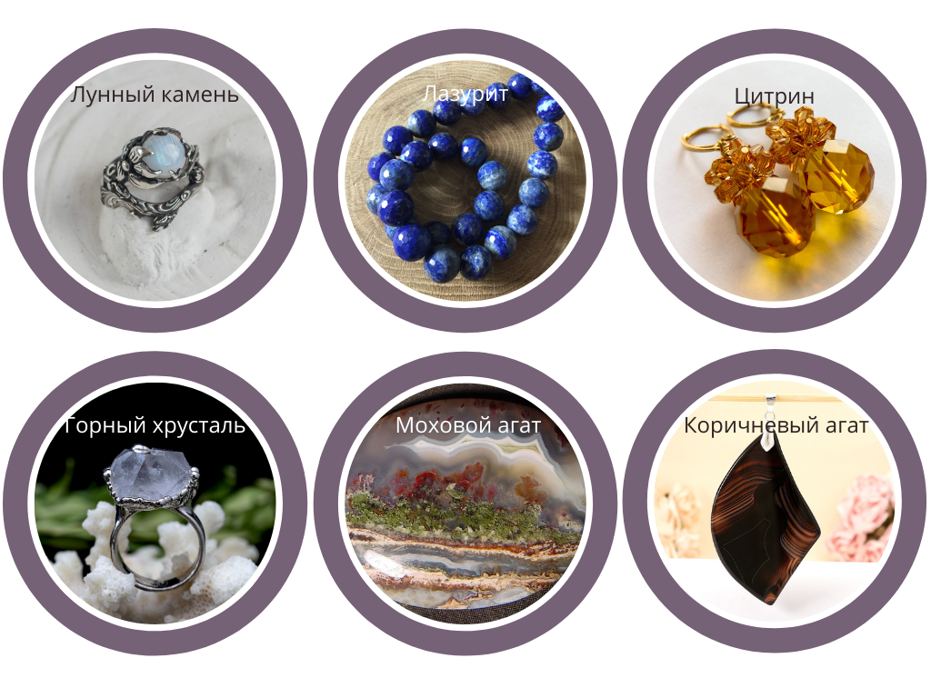 Украшения из камней для знака Дева